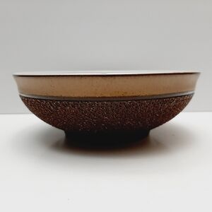 🍒 Vintage DENBY Cotswold Acorn Textured Brown Stoneware Round Cereal Soup Bowl